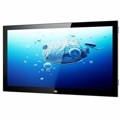 65 inch muur gemonteerd infrarood touchscreen kiosk met 4K resolutie en ingebouwde luidsprekers