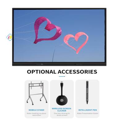 IBoard Factory Android 9.0 Interactief Flat Panel met 50.000 uur levensduur en 40 aanraakpunten voor verbeterd lesgeven