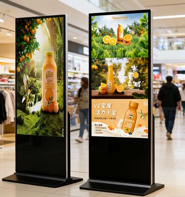 55/65/75 Indoor Touchscreen LCD Reclame Totem Verticale Kiosk CMS Software LED Display Digitale Signage en Displays