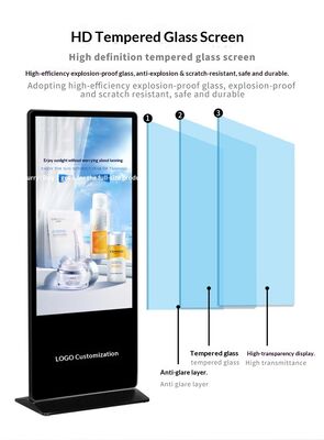 43/55 inch HD Binnen Verticale Reclame Kiosk Alles-in-één LCD Display Touch Interactief Scherm Digitale Signage