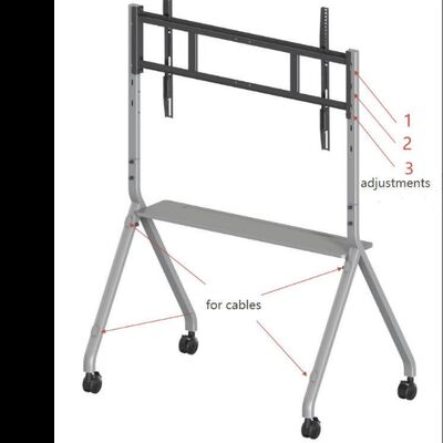 Mobiele standaard Mobiele tv-wagen voor interactieve displays Smart TV geschikt voor maat 65-86 inch