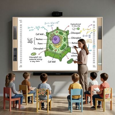 Iboard Interactief Whiteboard ondersteunt tot 20 touchpoints Twee kanten sneltoetsen die communicatie mogelijk maken