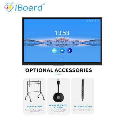 65 inch interactief aanraakscherm Basis Android-systeem Schrijfsoftware met AI-functie Goedkopere kosten Krachtige functie