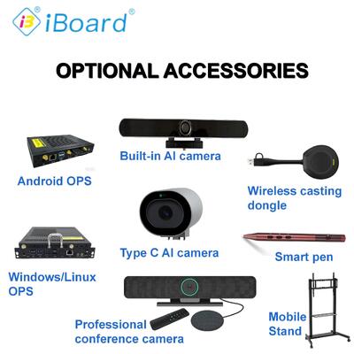 98 inch Interactief Flat Panel Basis Android-systeem Schrijfsoftware met AI-functie Goedkopere kosten Krachtige functie