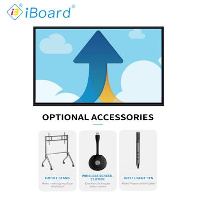 98-inch interactief flatpanel Niet-Android-systeem Infraroodaanraak Multi-touch Point Gebruik samen met OPS of externe computer