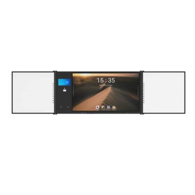 AIO 75 inch Smart Touch Panel Android Win Side Boards Met Cam Mic Mobile Stand Voor Vergaderingen Universiteit