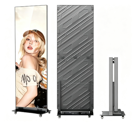 LED Poster Digitaal Display 80 Inch Opvouwbare Draagbare Media Player Spreker Booth Hall Vergaderingen