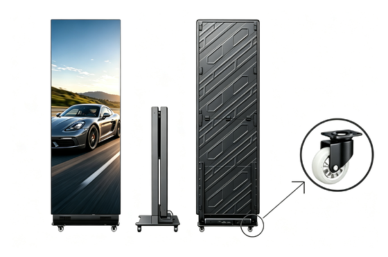 LED Poster Digitaal Display 80 Inch Opvouwbare Draagbare Media Player Spreker Booth Hall Vergaderingen