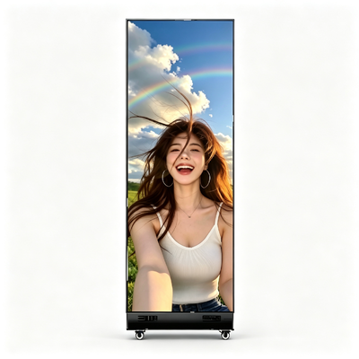 LED Poster Digitaal Display 80 Inch Opvouwbare Draagbare Media Player Spreker Booth Hall Vergaderingen