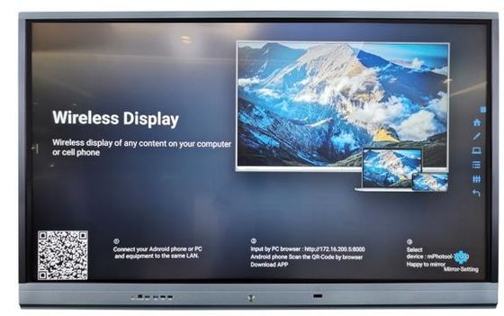 65“ Slimme Interactieve Whiteboard Multi het Schrijven van Technologie Muur Opgezet Slim Aanrakingscomité