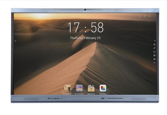 Android 11 Infrarode LEIDENE Interactieve Aanraking Monitor gebouwde mic in camera