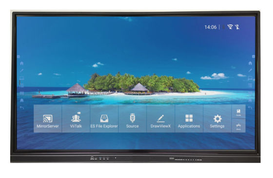86 muur van het het“ LEIDENE zet de Interactieve Super Slimkader van Whiteboard op