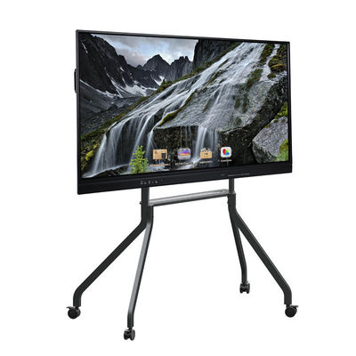 65 Duim LEIDENE Interactieve Whiteboard, Android 9 Slim Vlak Comité 10/20 de Infrarode Zwarte Kleur van Aanrakingspunten