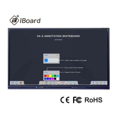 Aangemaakte AG glas van het 86 Duim het Interactieve Touche screen Monitor
