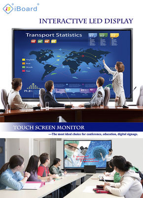 Iboard Factory Direct 75 inch 4K Multi Touch Smart Screen Interactief Platte Scherm Display Whiteboard voor vergaderingen en lesgeven