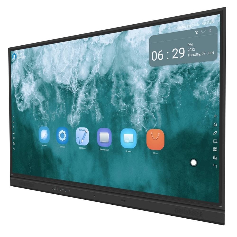 IBoard 75-TE-QS voor Bulgarije 400cd/m2 48MP camera en 8 Mic ingebouwd met Android 13 4+32G ram en opslag voor scholen