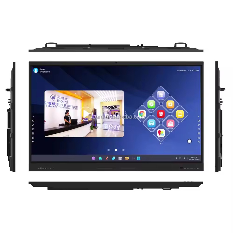 IBoard Factory Interactief Whiteboard Multi-Touch Screen Stylus Ondersteuning 20 Touch Point Ingebouwde microfoon met schermspiegeling Interactief Whiteboard Android OS