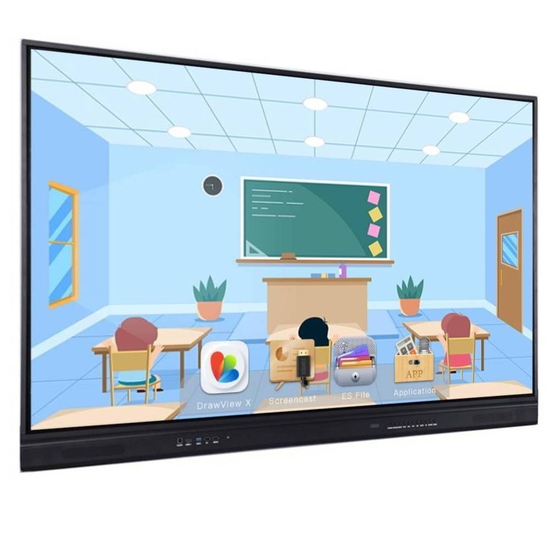 Interactief plat paneel in grijs met FCC-certificaten en zwart