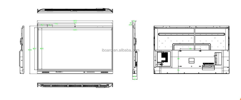 Optioneel ingebouwde of externe camera en microfoon interactief whiteboard met 2x 15W luidsprekers