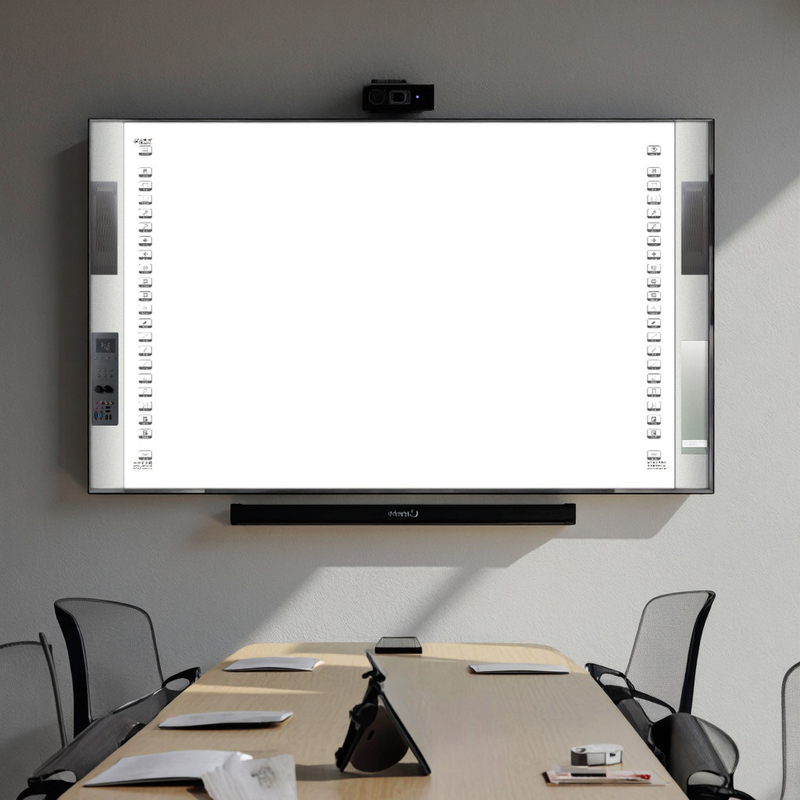 China Factory Direct Customise All-in-One Interactief 20 Touch Point IR Infrarood Keramisch 96 Inch Smart Boards Speaker 16:10 Side Bar Projector Boards Voor Universiteitsschool Met Onderwijs Software