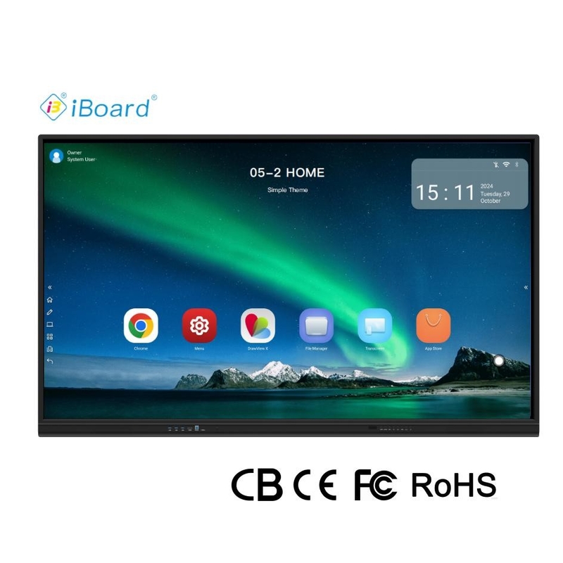 CIboard 65 Inch Smart TV Monitors Blackboard Interactief Flat Panel Touch Screen met alles in één Computer van vergaderapparatuur