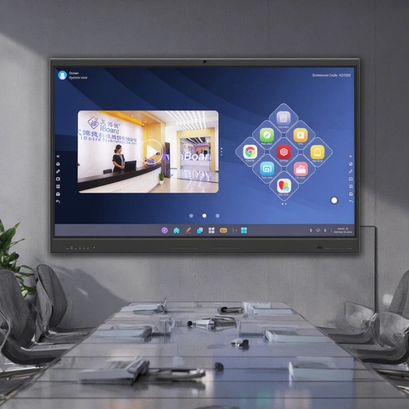 Iboard Factory Direct 75 inch 4K Multi Touch Smart Screen Interactief Platte Scherm Display Whiteboard voor vergaderingen en lesgeven