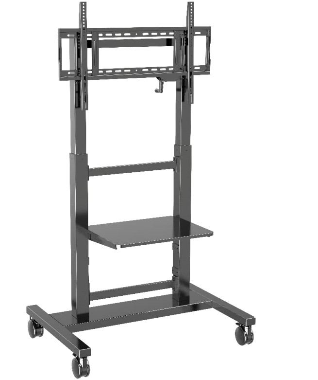 Handmatig hoogteverstelbaar mobiele standaard voor Smart Display 55 inch tot 86 inch