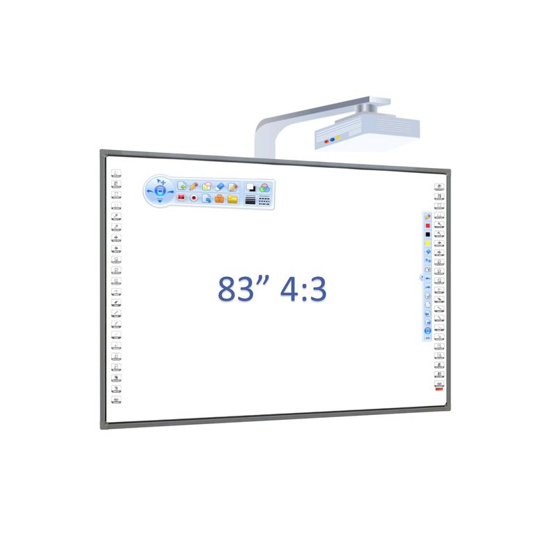 20 Touch Points Iboard Interactief whiteboard met aluminium frame materiaal en mobiele stand