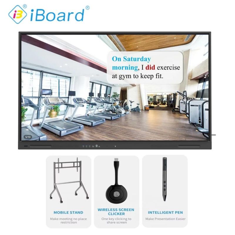 86 inch Interactief Flat Panel Smart TV met bijgewerkt Android-systeem AI-functietoerusting voor klaslokaal kantoorvergadering