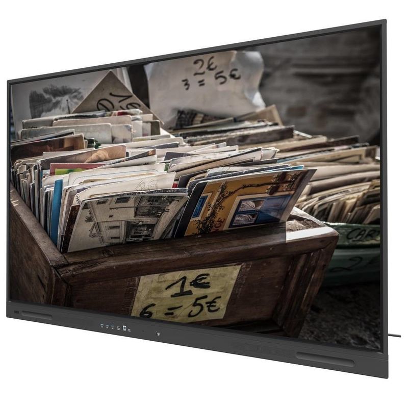 Verbeter uw bedrijf met Black LCD Smart Board met USB-uitgangen en 350cd/m2 WIFI en draadloos deel 110 inch monitor