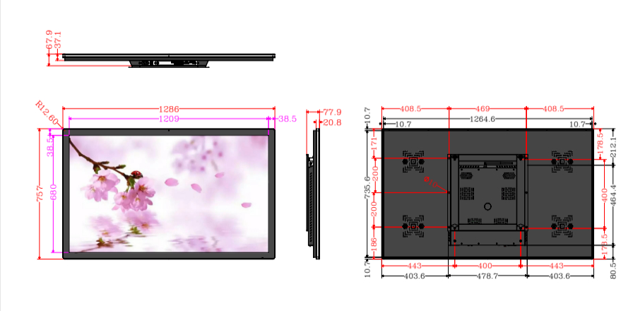 Verbeter de kijkervaring met een digitale totem met een kijkhoek van 170 graden, 32 43 49 55 inch, wandmontage, monitor, media-reclamespeler