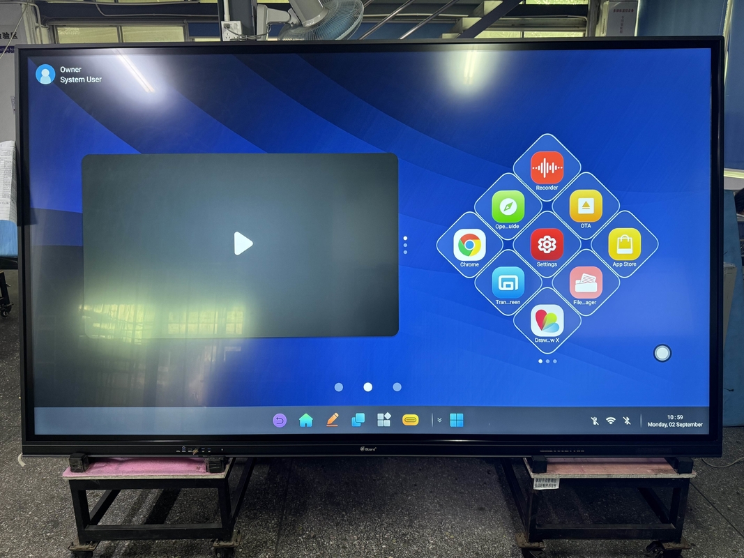 Groothandel Infrarood Touch Technology Interactieve touchscreen Monitor 150W Energieverbruik 178° Bekijkhoek Ingebouwd Android 13 14 Voor schoolonderwijsapparatuur