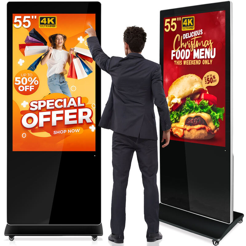 75 Inch Digitale Signage met Touchscreen en Meertalige Ondersteuning voor Retail Advertentie Displays