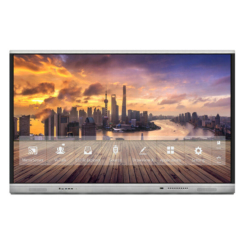Interactief flat panel display voor kantoorconferenties met schrijf- en entertainmentmogelijkheden, geschikt voor diverse professionele omgevingen