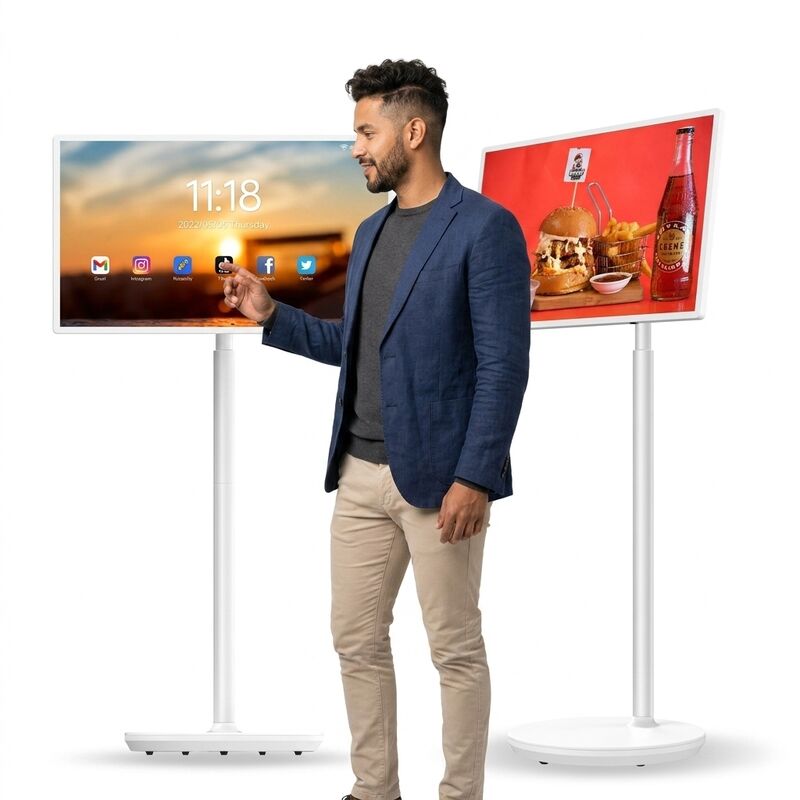 Draagbaar 32 inch Incell Touch Display Scherm Draaibaar USB Wifi Smart Online Television TV voor werk Studeren Spelen