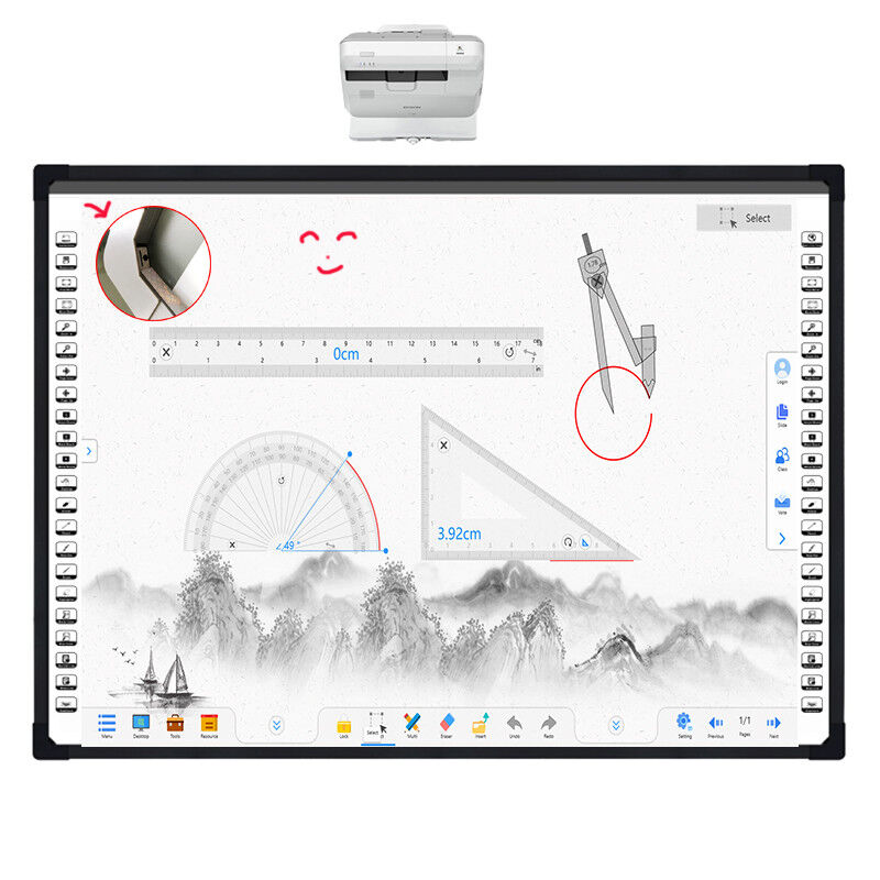 Elektronisch DTV Optisch Interactief Whiteboard met 2 Touchpunten en 32768 x 32768 Resolutie Smart Board