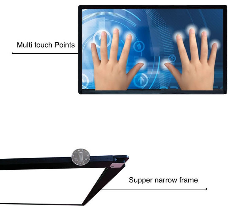 China Factory iBoard 32 43 55 Inch Infrarood Touch 10 Points Open Overlay Frame voor beeldscherm tv-monitor video muur educatieve apparatuur