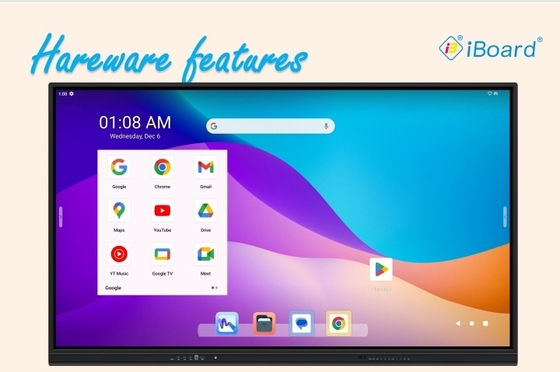 Google EDLA gecertificeerde interactieve touchscreen monitor met Android 13 systeem en schrijfsoftware