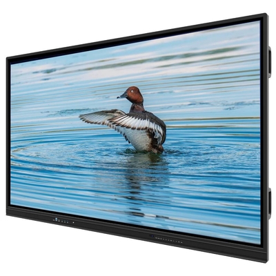 LCD Smart Board Windows OS 10 of 11 Pro Geactiveerd Optioneel 4K UHD 3840*2160 Resolutie AC 110-240V Spanning TF OPS Slot Voor klaslokaal-schoolonderwijs