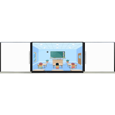 75 86 98 inch ABA type intelligent smart touch panel met zijdelingse boards android pc camera microfoon systeem alles in één voor het onderwijzen van zoom teams vergaderen met wifi software