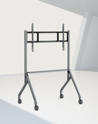 IBoard 55-86 inch beschikbaar mobiele tv-beugel vloerstand tv-trolley cart all-in-one display met wielen