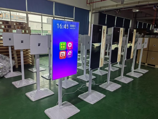 Groothandel met bestelling scannen 23.8 Inch 27inch 32inch Floor Standing Digital Signage Display Advertising Floor Standing Kiosk Capacitive Touch Met Android Of Windows System