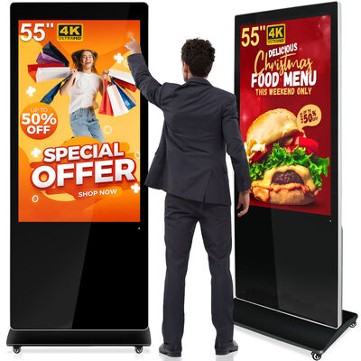 75 Inch Digitale Signage met Touchscreen en Meertalige Ondersteuning voor Retail Advertentie Displays