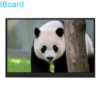 75 inch interactieve touchscreen monitor met 20/40 aanraakpunten en infrarood touch voor schoollessen en kantoorvergaderingen